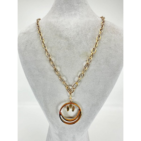 Rose Gülen Yüz Kolye 